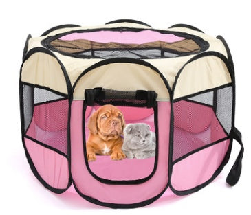 Fast folding octagonal pet fence, 600D Oxford cloth, waterproof and catching cat, dog cage, pet cage