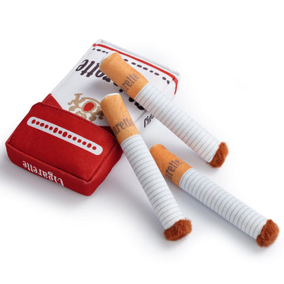 Funny Cigarettes Dog Toy Interactive Dog Teething Toys Squeaky Cigar Pet Toy Indoor Bite Kick Plush Dog Cat Toys Supplies For Puppies Small Dogs Pet Present Cats Pet Lovers Gift