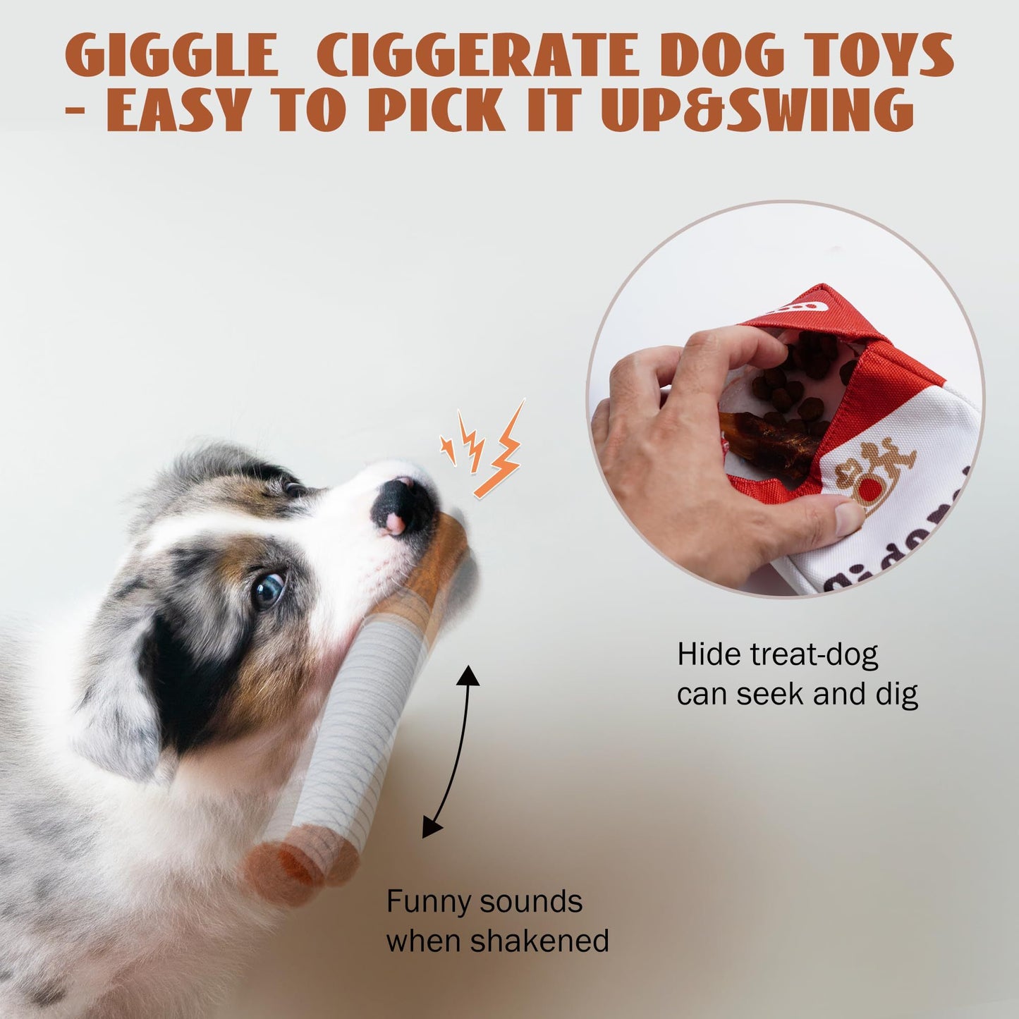 Funny Cigarettes Dog Toy Interactive Dog Teething Toys Squeaky Cigar Pet Toy Indoor Bite Kick Plush Dog Cat Toys Supplies For Puppies Small Dogs Pet Present Cats Pet Lovers Gift