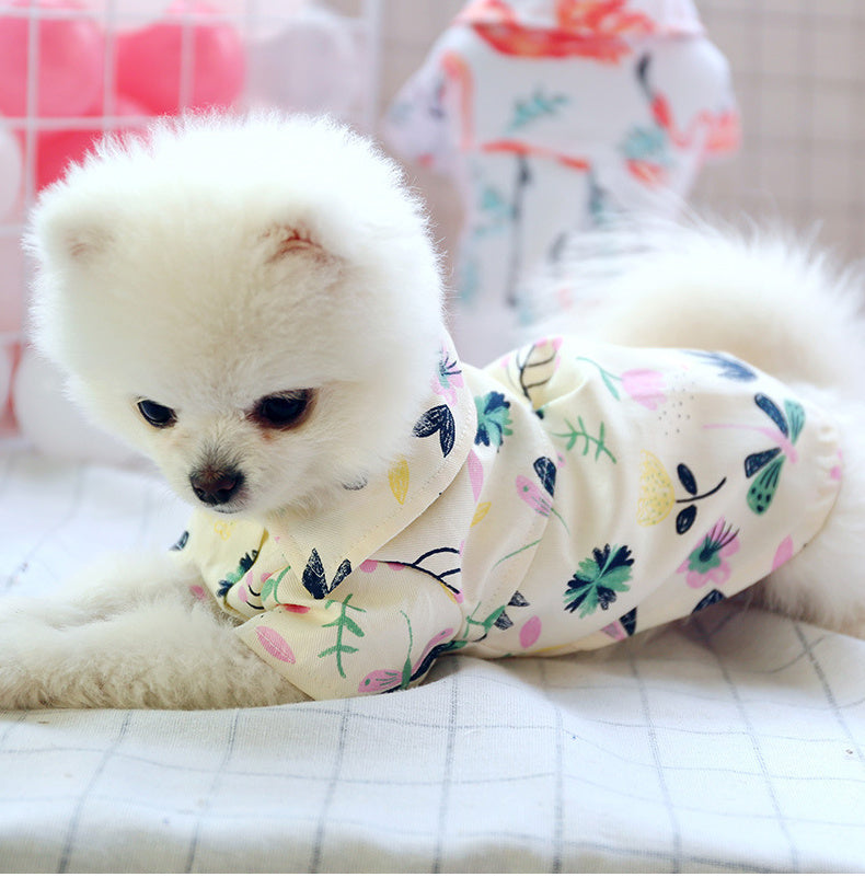 Small dog than the bear pomei thin summer cute shirt