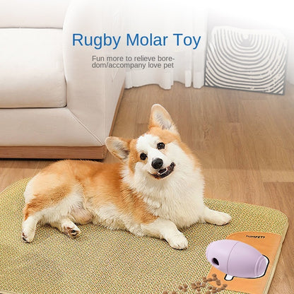 Silicone Toys For Pets Toys To Relieve Boredom For Dogs Bite Resistant Rugby Food Leaks